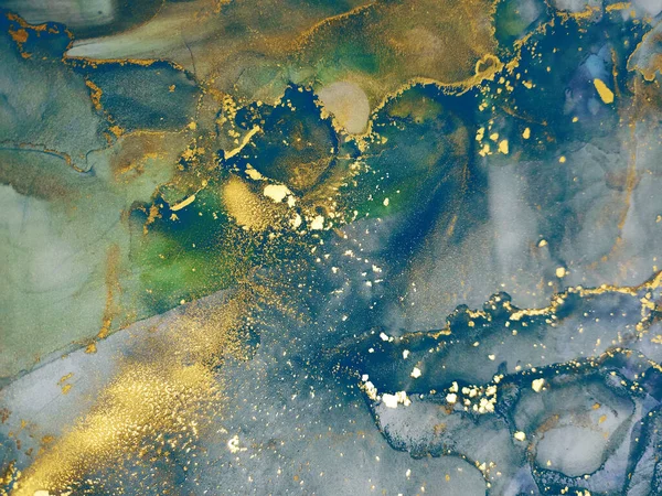 Ink Wash Pastel. Ocean color, White and Gold Streaks. Ocean surf Sputter. Water Ink imitation. Aquamarine Drops Ink Blur. Alcohol Ink Stains. Clouds Macro.