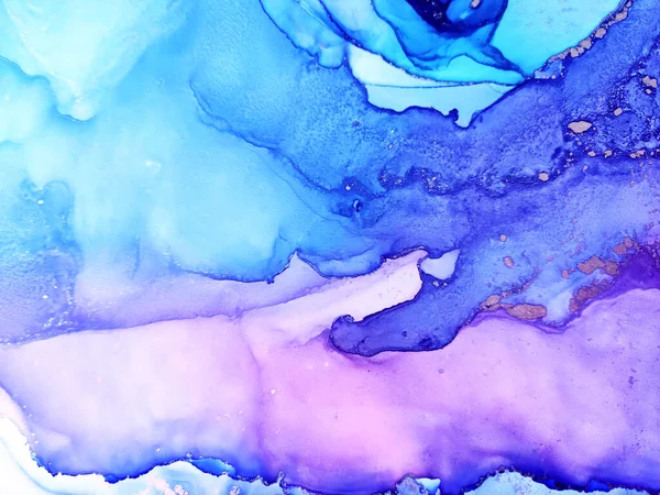 Alcohol Illustration. Aquamarine Pigment Ink Blur. Sky clouds Elements. Sapphirine, White Spots. Delicate Strips. Alcohol Ink Stains. Water Ink Wash Pastel Fluid.