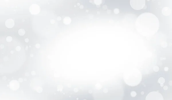 Gri arka planda odaksız beyaz ışıklar. Beyaz arka planda soyut bir bokeh. Parlak ve pırıl pırıl bir arka plan.