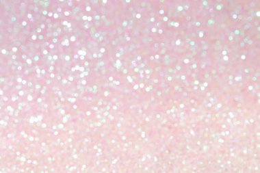 Neşeli bir ruh hali için Bokeh ile parlak, bulanık, pembe bir arka plan. Eğlence için tebrik kartı şablonu. Bulanık bokeh