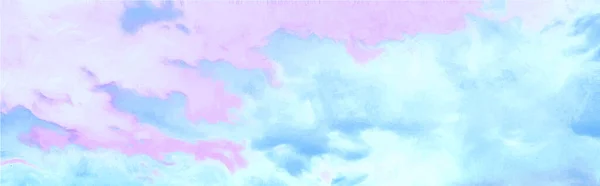 Cielo Hermoso Con Nubes Fondo Artístico Pintura Artesanal Diseño Paisaje — Vector de stock