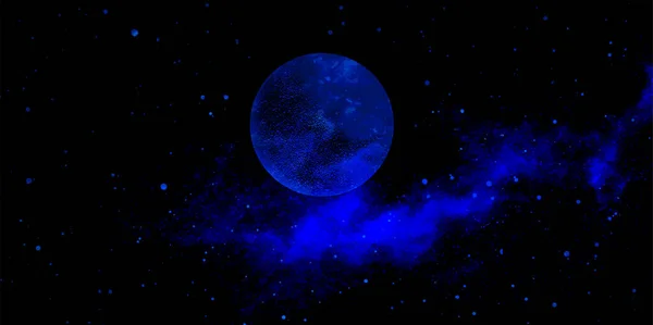 Полнолуние Изолировано Тёмном Фоне Волшебный Вектор — стоковый вектор