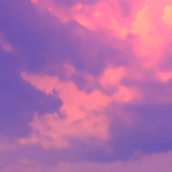 Fondo Cielo Estético Colores Vivos Vector Realista Nubes Rosadas — Vector de stock