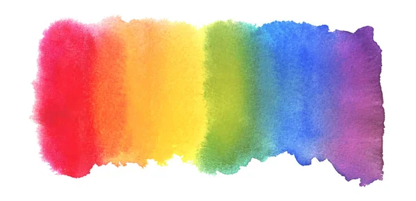Acuarela pintada a mano colorido arco iris conjunto. Bandera de orgullo vectorial aislada — Vector de stock