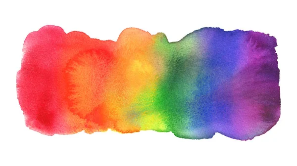 Aquarel Hand geschilderd Kleurrijke Regenboog Set. Trotse vlag geïsoleerd — Stockfoto