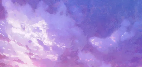 雲の芸術的背景を持つ美しい空 Cloudscape Painting Design — ストック写真