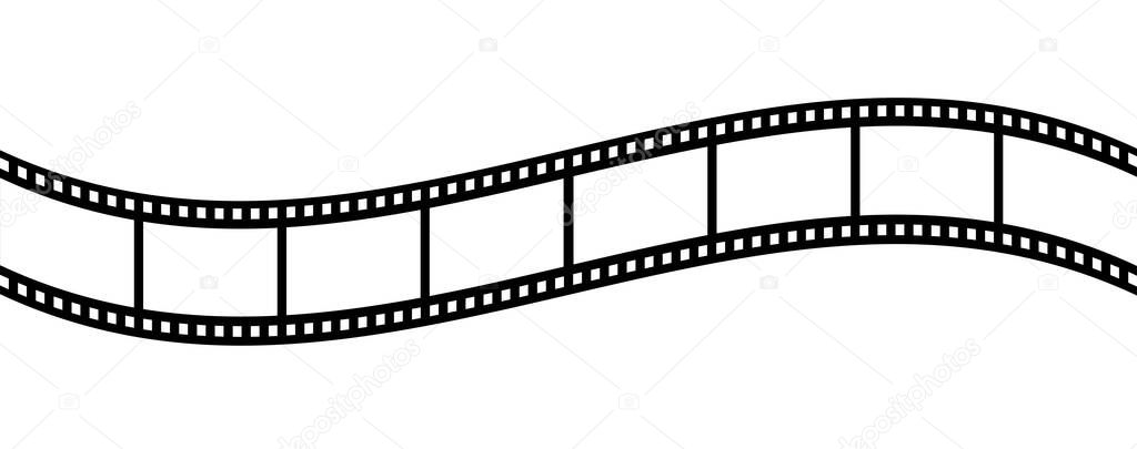 Video tape isolated on white background. Vintage cinematography vector illustration element