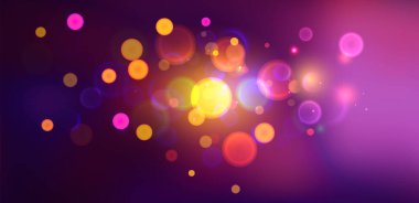 Renkli Çember Bokeh ile Soyut Parlak Arkaplan