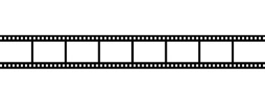 Video bandı beyaz arkaplanda izole edildi. Klasik sinematografi vektör çizimi