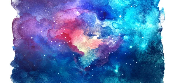 Vektor Kosmische Illustration Schöne Bunte Raum Hintergrund Aquarell — Stockvektor