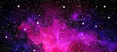 Vektör kozmik çizim. Güzel renkli bir arka plan. Suluboya