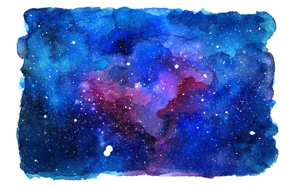 Ilustração Cósmica Vetorial Fundo Espaço Colorido Bonito Aquarela — Vetor de Stock