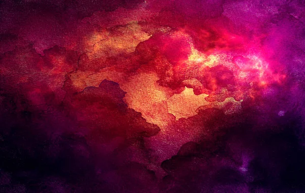 Kosmische Illustration. Schöne bunte Raum Hintergrund. Aquarell-Kosmos — Stockfoto