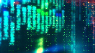 Gelecekçi Dijital Teknoloji Vektör Arkaplanı. Siber Saldırı, Fidye Yazılımı, Yaralı Yazılım