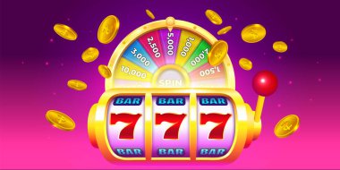 Şanslı yedili slot makinesi. Bozukluklarla Kumarhane Çarkıfeleği