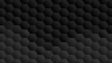 Soyut Siyah Desen Gradyan Altıgen Şekil Arkaplanı