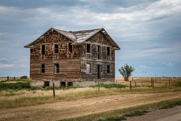 Abandoned Hospital Ghost Town Robsart Saskatchewan — Stock Photo, Image