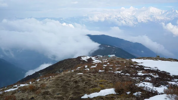 Kutsal Göle Giden Yol Gosaikunda Himalayalar Nepal — Stok fotoğraf