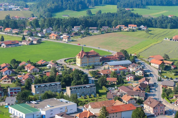 Zemědělská krajina, Gruyere - Švýcarsko — Stock fotografie