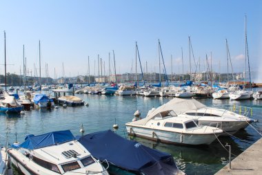 Geneva - Eylül 07: kalemizi Geneva Gölü 07 Eylül 2012 tarihinde Cenevre, İsviçre.