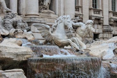 Roma, İtalya. En ünlü yerlerinden - Trevi Çeşmesi (