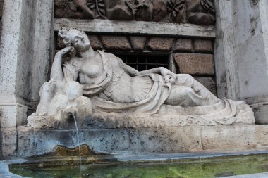 bir Bernini dört ünlü çeşmeler delle quattro içinde fon