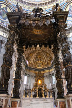 Vatikan - 25 Eylül: Eylül Saint Peters Bazilikası iç