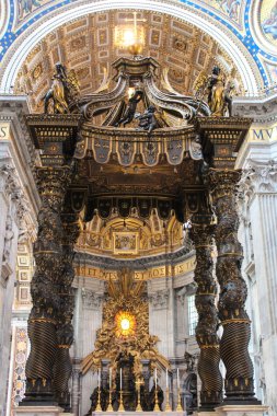 Vatikan - 25 Eylül: Eylül Saint Peters Bazilikası iç