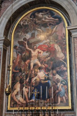 Vatikan - 25 Eylül: Eylül Saint Peters Bazilikası iç