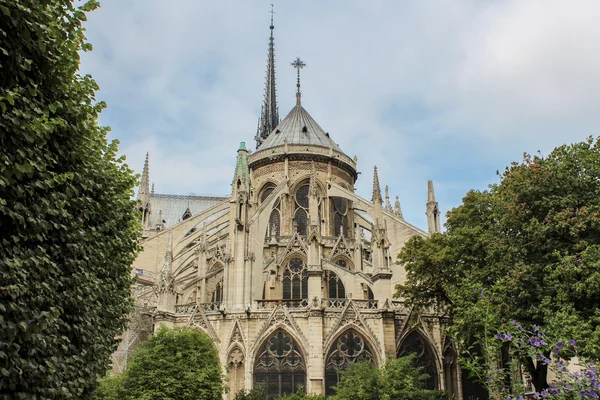 Vista de la Catedral de Notre Dame de Paris - un gótico más famoso, Ro — Foto de Stock