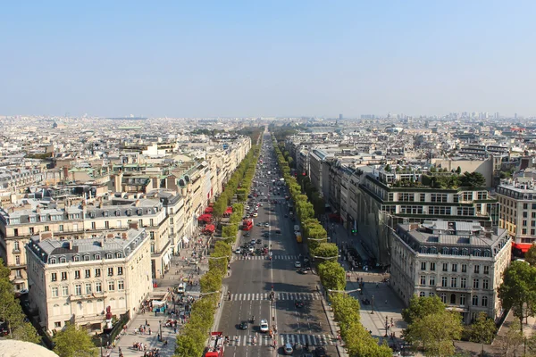 The view from the roof of the diverse architecture of Paris. — Stock Photo, Image