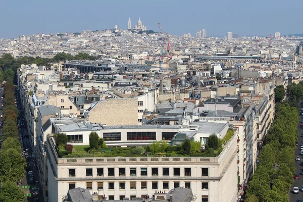 The view from the roof of the diverse architecture of Paris. — Stock Photo, Image