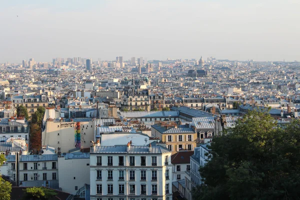 Panorama z Paříže, Francie. Pohled z baziliky svatého srdce z Montmartru — Stock fotografie