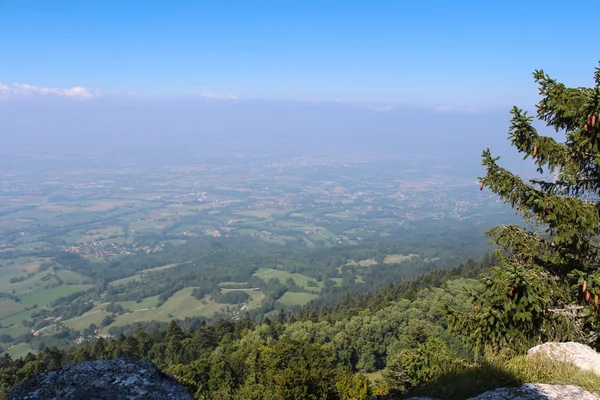 Letecký pohled na Ženevu, Švýcarsko — Stock fotografie