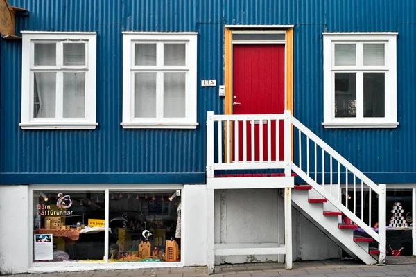 Reykjavik, Iceland - July, 2008: House facade