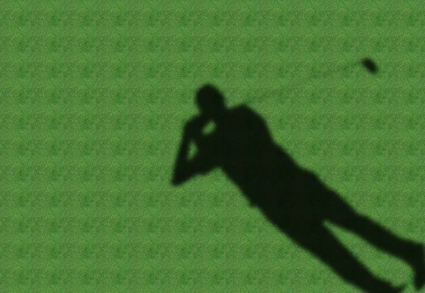 Golf-lejátszó és egy árnyék — Stock Fotó