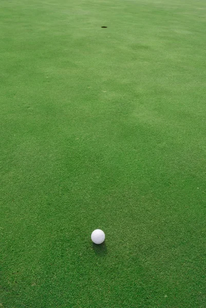 Buraco de golfe e verde — Fotografia de Stock