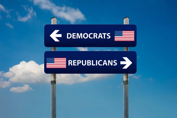 Concetti democratici e repubblicani nelle elezioni americane — Foto Stock