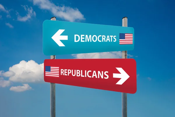 Concetti democratici e repubblicani nelle elezioni americane — Foto Stock