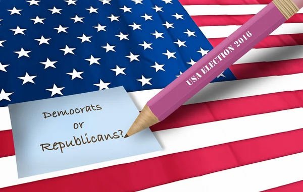 Bandiera americana e noi elezione — Foto Stock