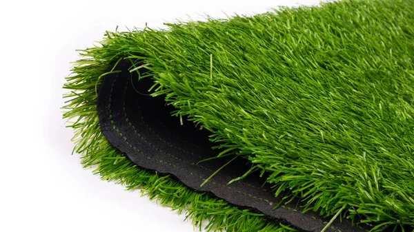 Trawa plastikowa, sztuczna trawa do uprawiania sportów zbliżenie — Zdjęcie stockowe