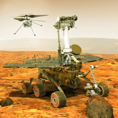 Mars Keşif Aracı, NASA tarafından desteklenen bu görüntünün elementleri.