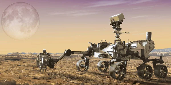 Mars Rover Exploration Mars Elements Image Furnished Nasa — Stock Photo, Image