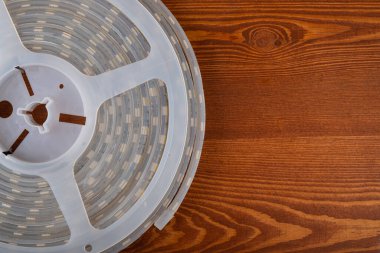 led strip on the table with place for text copy space.