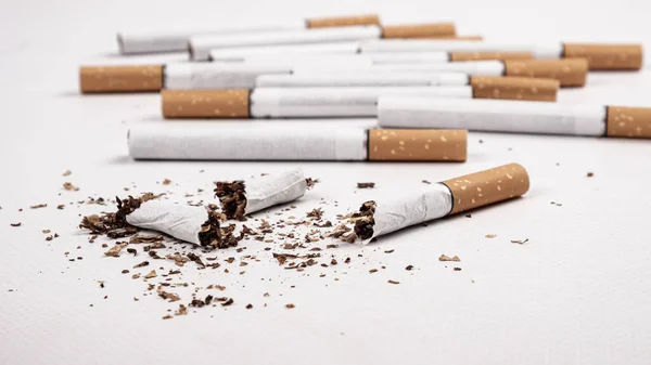 Parar Fumar Conceito Dependência Nicotina Parar Fumar — Fotografia de Stock