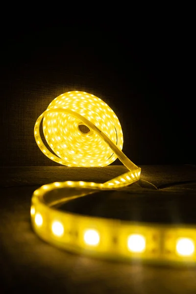 Led Strip Lighting Home Diode Coil Illuminated — 图库照片