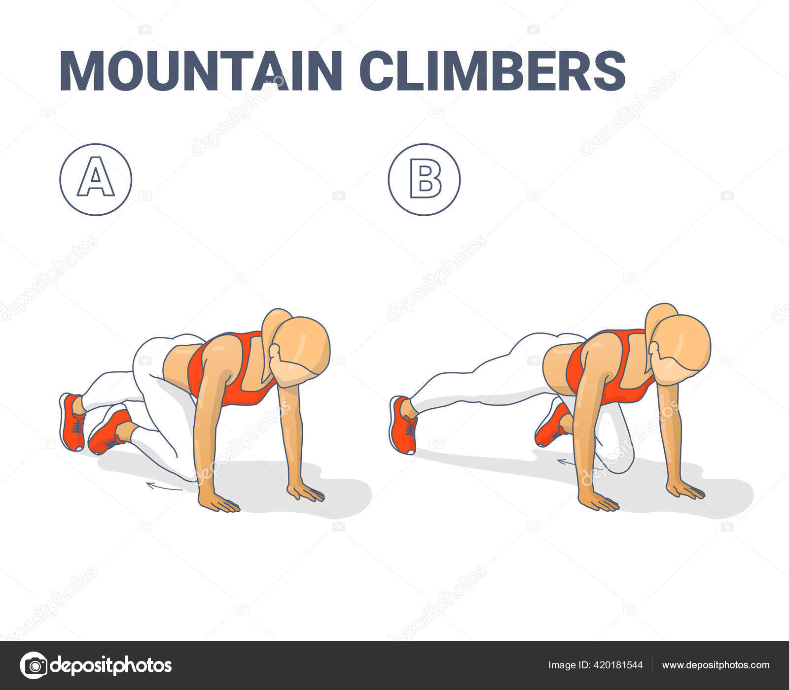 Plank Cross Over Mountain Climbers 5+ Hundred Mountain Climbers