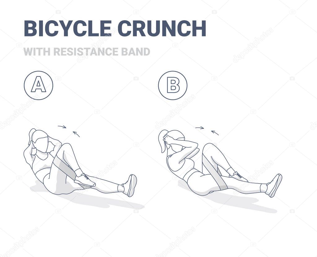 Crunch Ejercicio Bicicleta Acostado Ejercicios En Silla