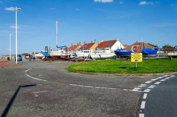 Meols Wirral Jun 2020 Sign Information Parking Visitors North Wirral — Stock Photo, Image