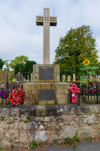 Llandegla Sep 2020 General Scene Village War Memorial Which Memorial — стоковое фото